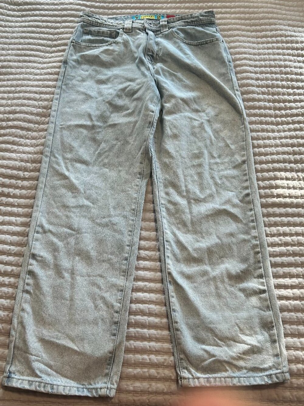 Company Eighty One Jeans Mens 30 Light Wash Cotton Denim Straight Leg CO 81 Y2K
